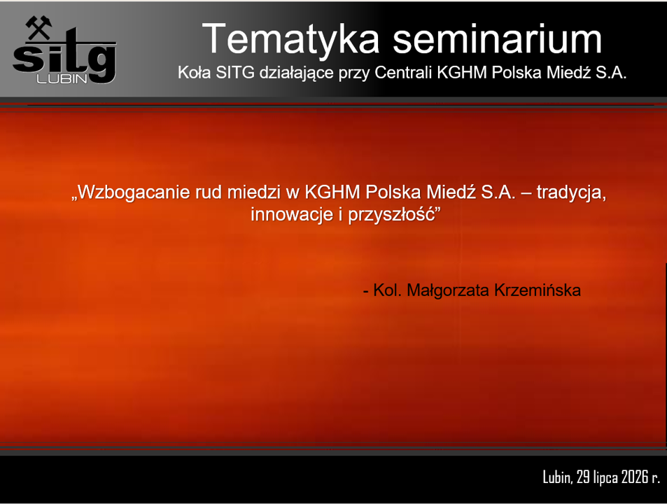Seminarium naukowe Koła SITG przy Centrali